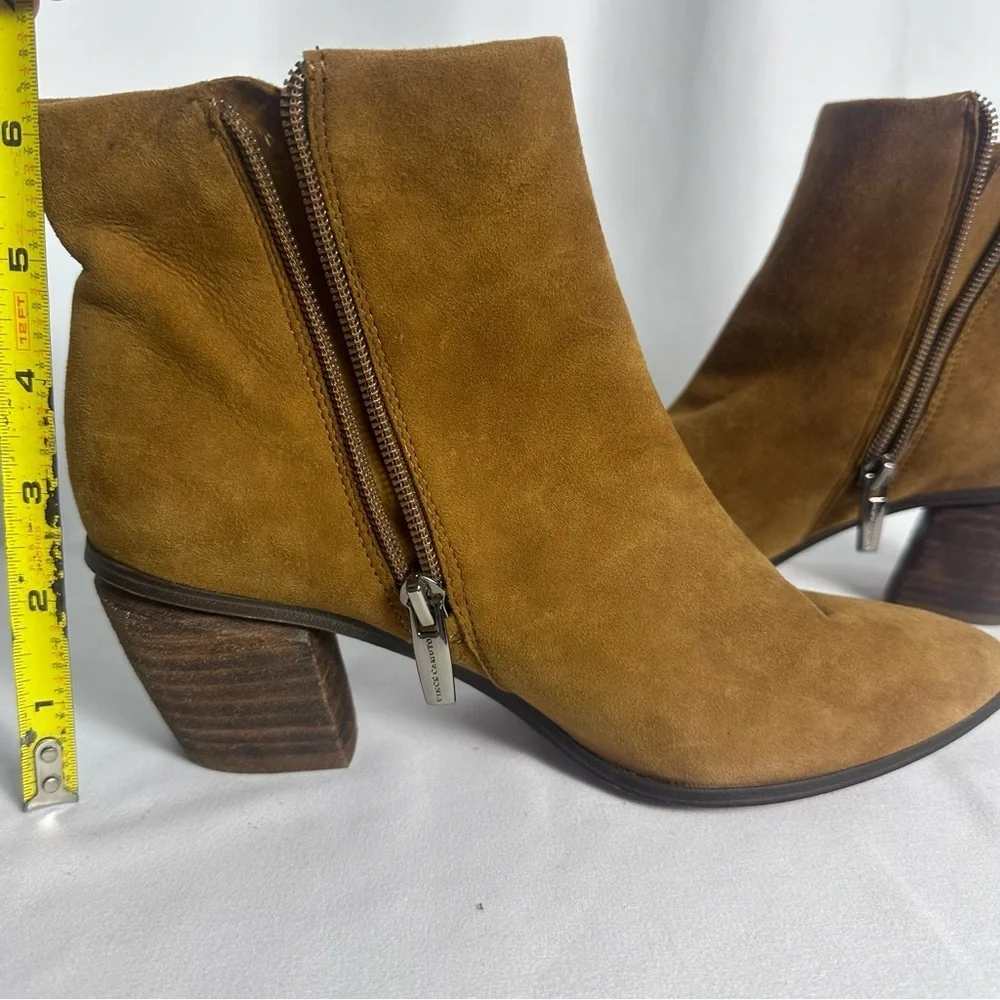 Vince Camuto Grasem Vintage Brown Pointed Toe Western Ankle Boots Women’s US 6.5